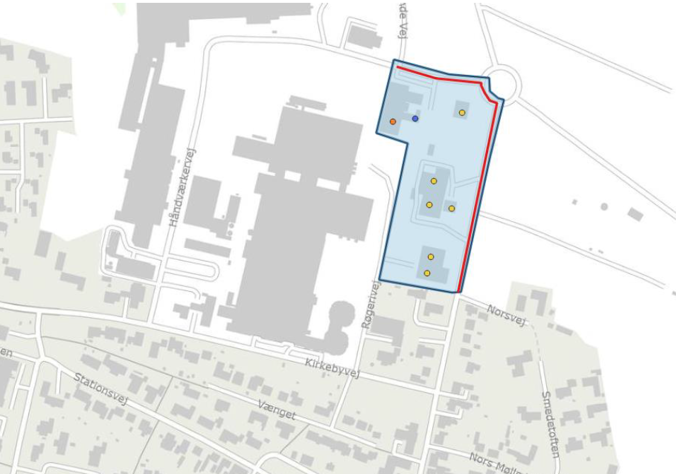 Viser områdeafgrænsningen for projektet.